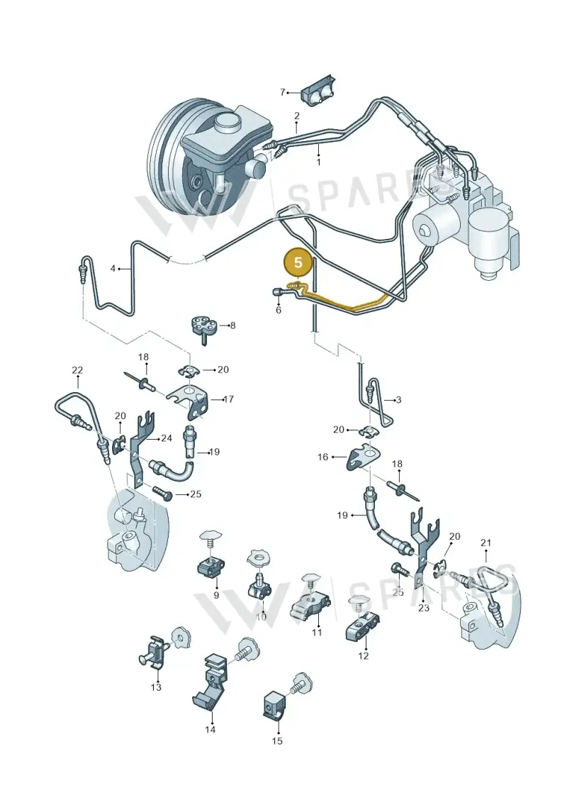 4E0614725AB — Audi A8/S8/qu. lang    08> (2007-) diagram 249611200, position 5
