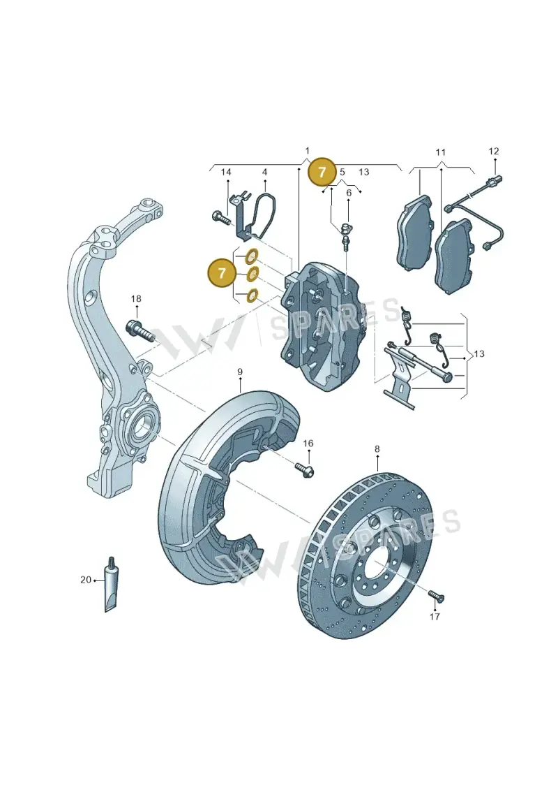 4E0698507 — Audi RSQ3 Sportback (2019-2024) diagram 667615550, position 7