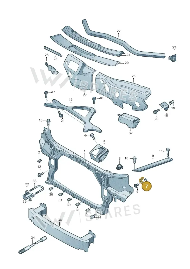 4E0805831 — Audi A8L qu. 3.0 TDI (2013-2018) diagram 696805000, position 7