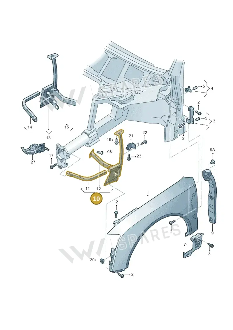 4E0821137F — Audi A8/S8/qu. lang    08> (2007-) diagram 291821100, position 10