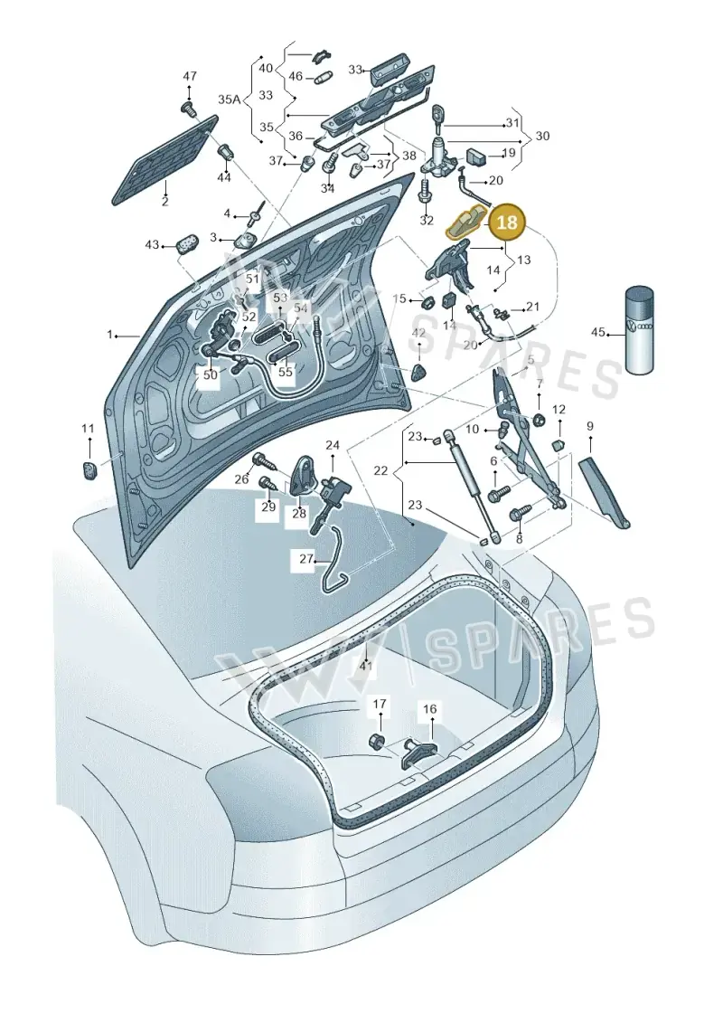 4E0827520B01C — Audi RS4 qu.           07> (2006-) diagram 249827100, position 18