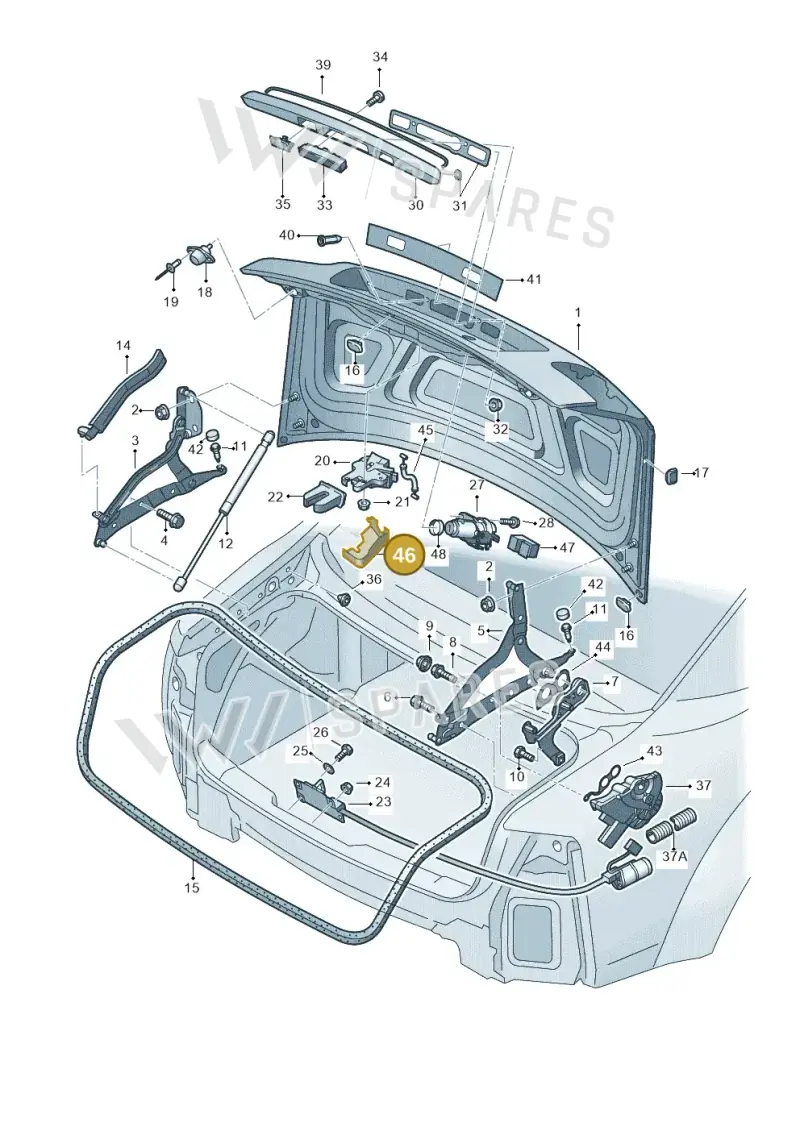 4E0827645A — Audi A8/S8/qu. lang    08> (2007-) diagram 291827100, position 46