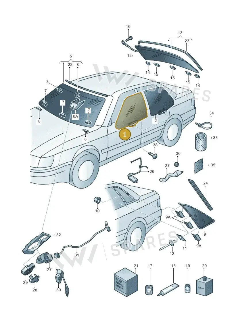 4E0845021F — Audi A8/S8/qu. lang (2003-2007) diagram 291845000, position 1