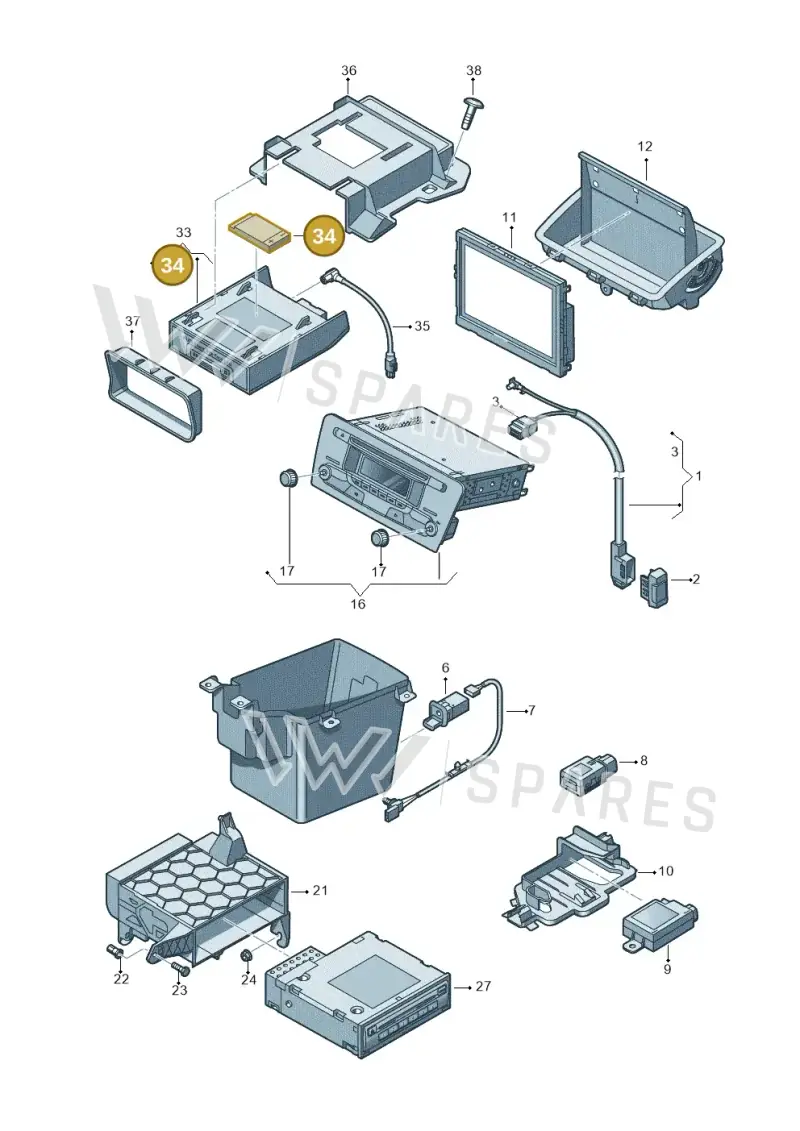 4E0861473B — Audi Q3 2.0 TDI (2014-2019) diagram 728035380, position 34