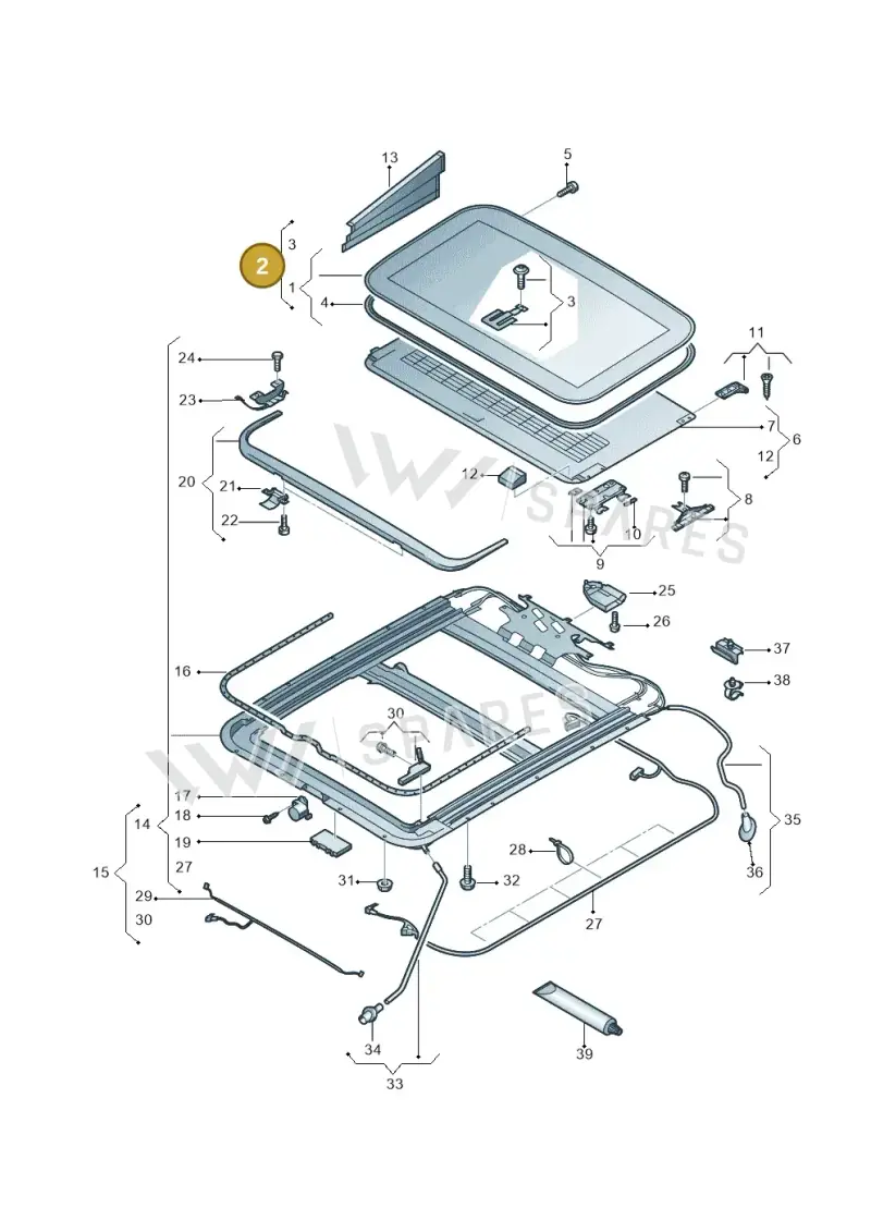 4E0877071B — Audi A8 (2013-2018) diagram 696877000, position 2
