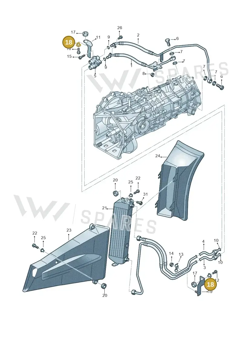 4E0903127 — Audi R8 qu. 5.2 (2012-2015) diagram 618317500, position 18