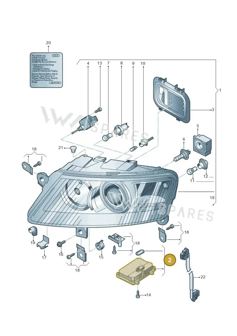 4E0907476 — Audi A6 2.7 TDI (2008-2011) diagram 448941050, position 2