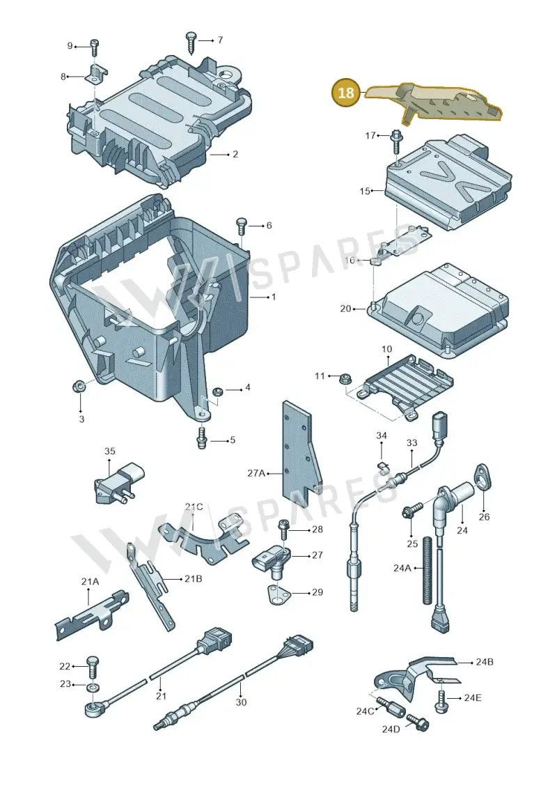 4E0907577A — Audi A8/S8/qu. lang    08> (2007-) diagram 291906000, position 18