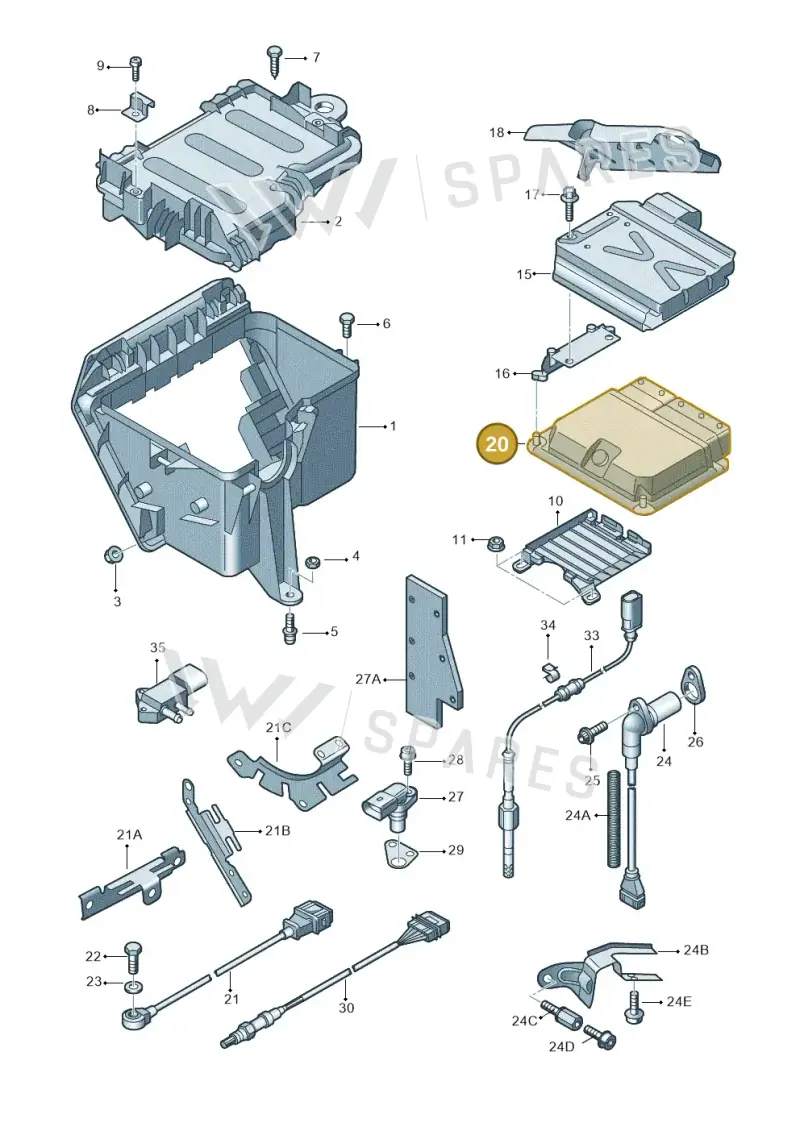 4E0910560A — Audi A8/S8/qu. lang (2003-2007) diagram 291906000, position 20
