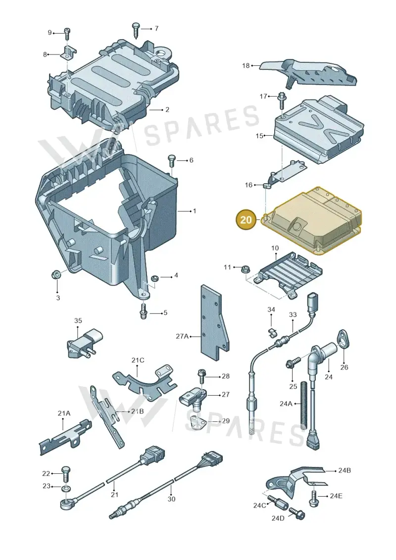 4E0910560F — Audi A8/S8/qu. lang (2003-2007) diagram 291906000, position 20