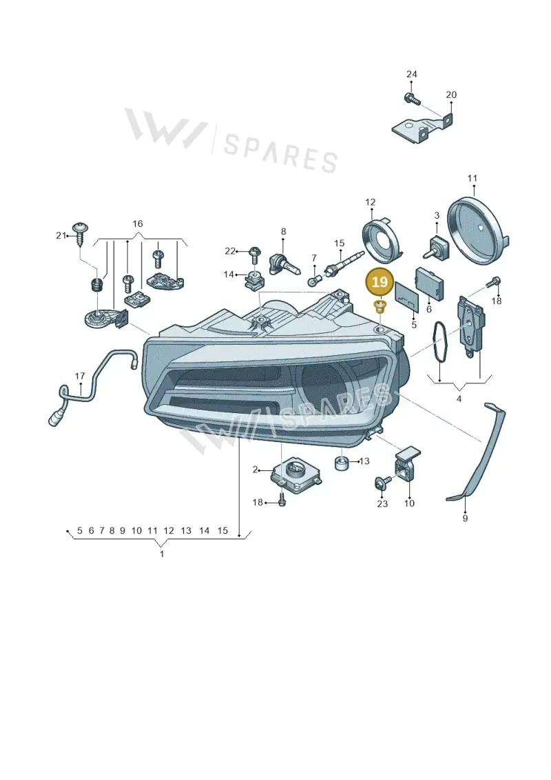4E0941041 — Audi TTRS Coupe (2016-2023) diagram 850941000, position 19