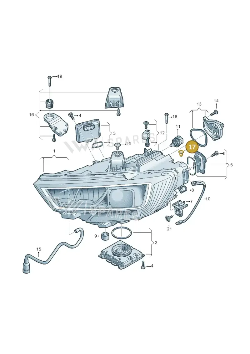 4E0941041 — Audi RS3 Limousine (2017-2020) diagram 890941050, position 17
