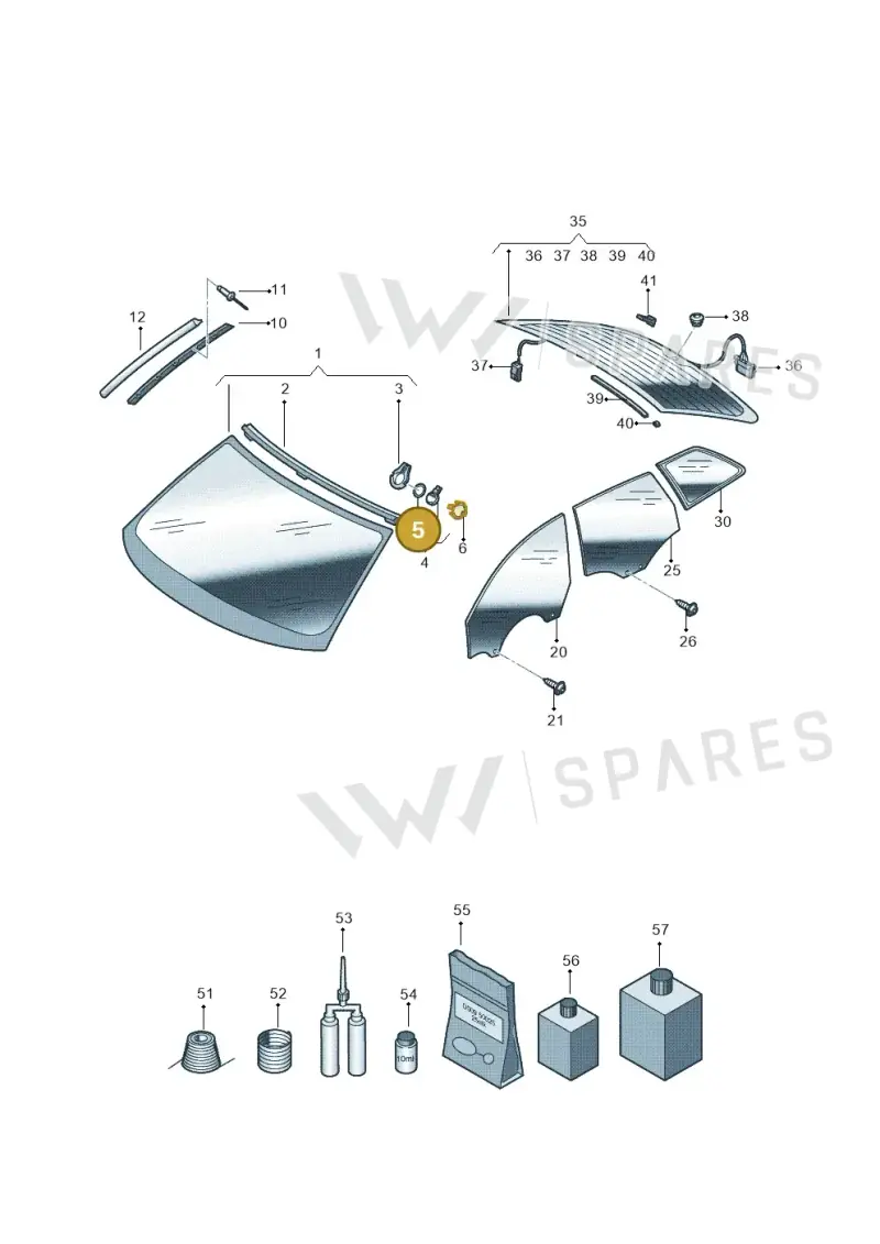 4E0955609 — Audi RS3 Sportback (2011-2012) diagram 720845000, position 5