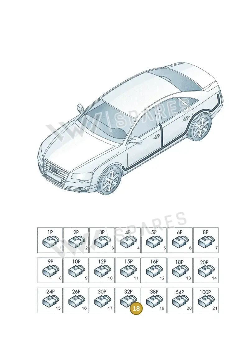 4E0971636 — Audi A8L qu. 3.0 TDI (2013-2018) diagram 771971830, position 18