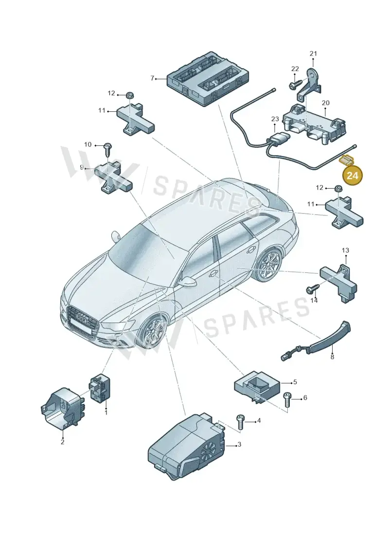 4E0971847 — Audi RS6 Avant (2013-2018) diagram 758909000, position 24