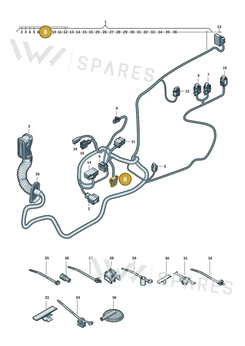 4E0971942 — Audi A5 Limousine (2024-2025) diagram 8wk972330, position 8