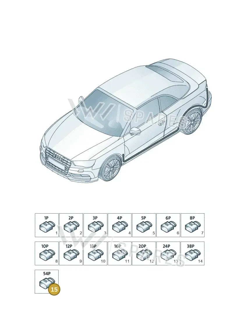 4E0972144 — Audi A3 Cab. 1.4 (2013-2016) diagram 778971820, position 15