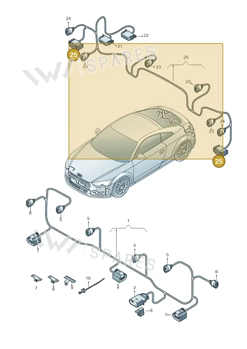 4E0972713 — Audi TTRS Coupe (2016-2023) diagram 850972500, position 25