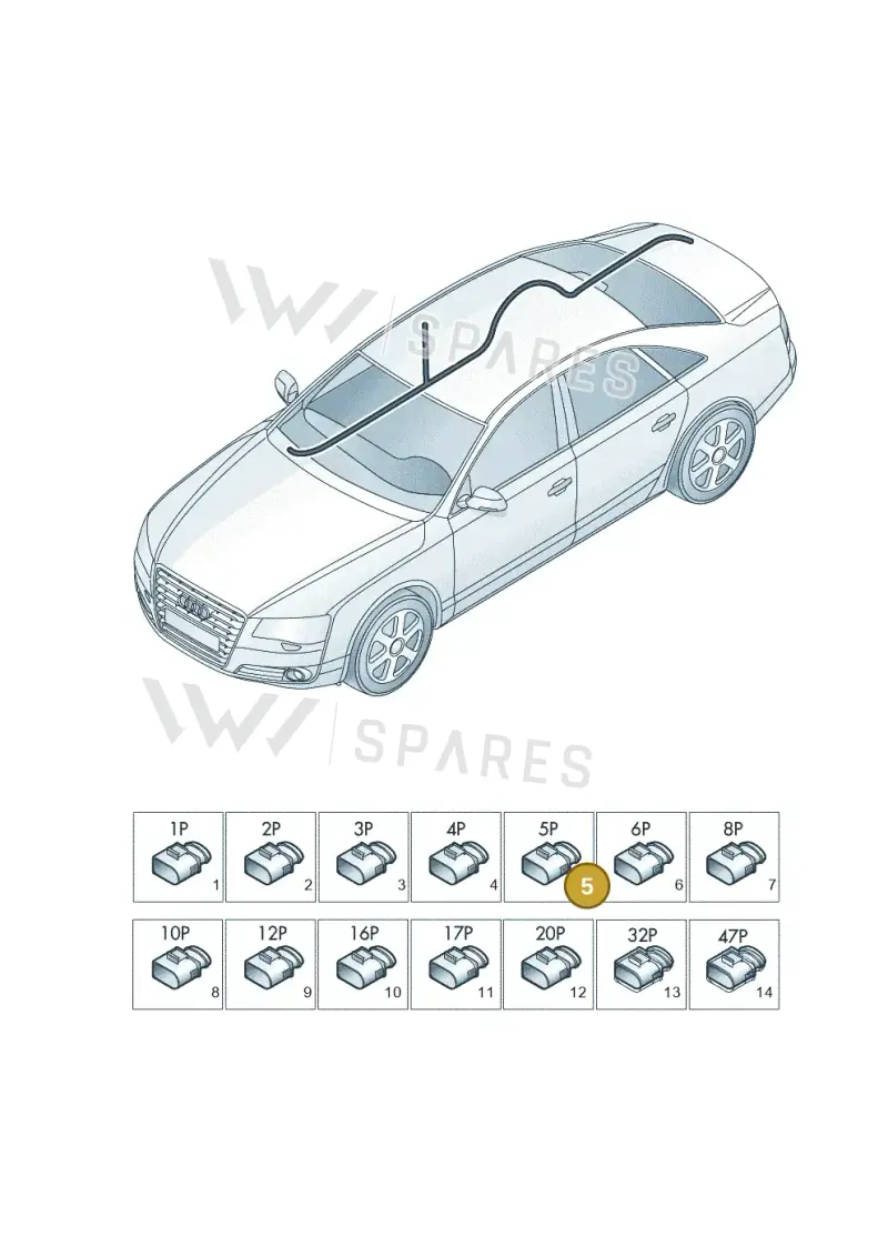 4E0973205 — Audi A8L qu. 3.0 TDI (2013-2018) diagram 771971840, position 5