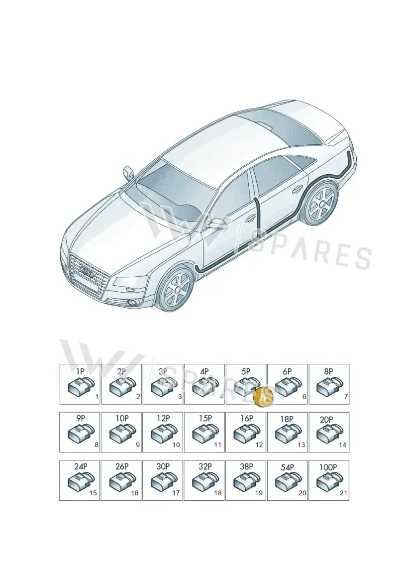 4E0973205 — Audi A8L qu. 3.0 TDI (2013-2018) diagram 771971830, position 5