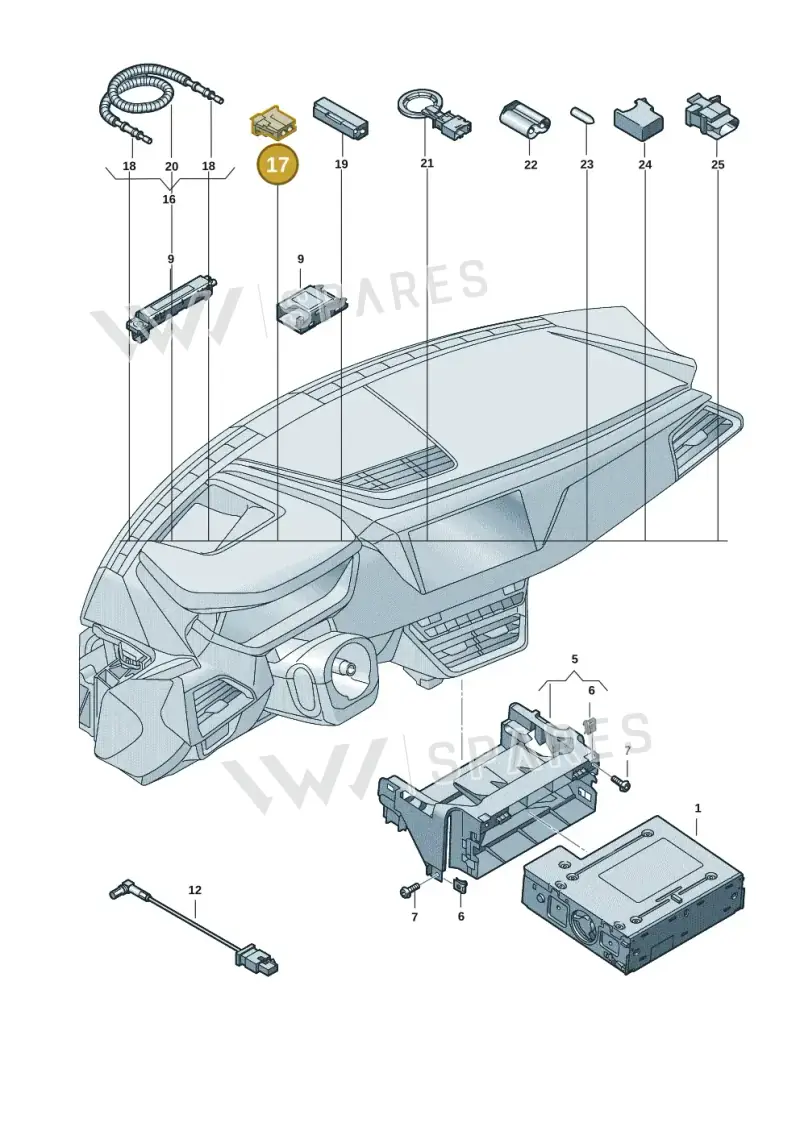 4E0973702 — Audi RS e-tron GT (2020-2020) diagram 4j1035000, position 17