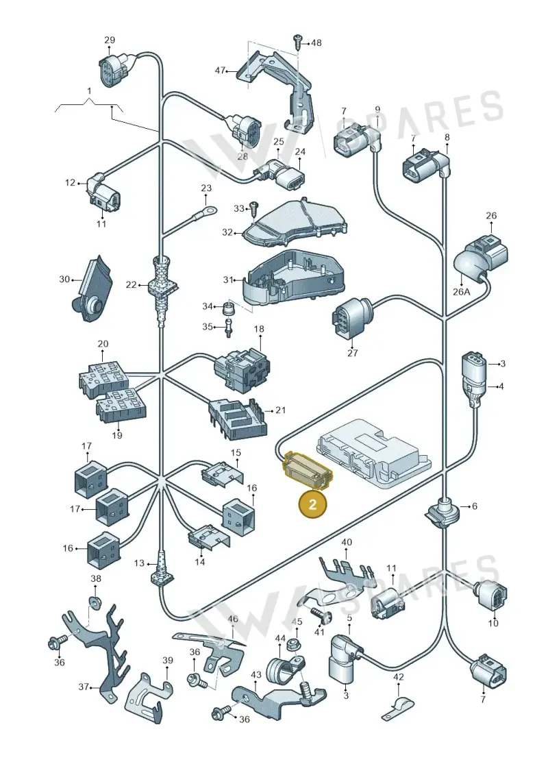 4E0973812A — Audi Q7 qu. 3.0 TDI (2009-2015) diagram 493971200, position 2