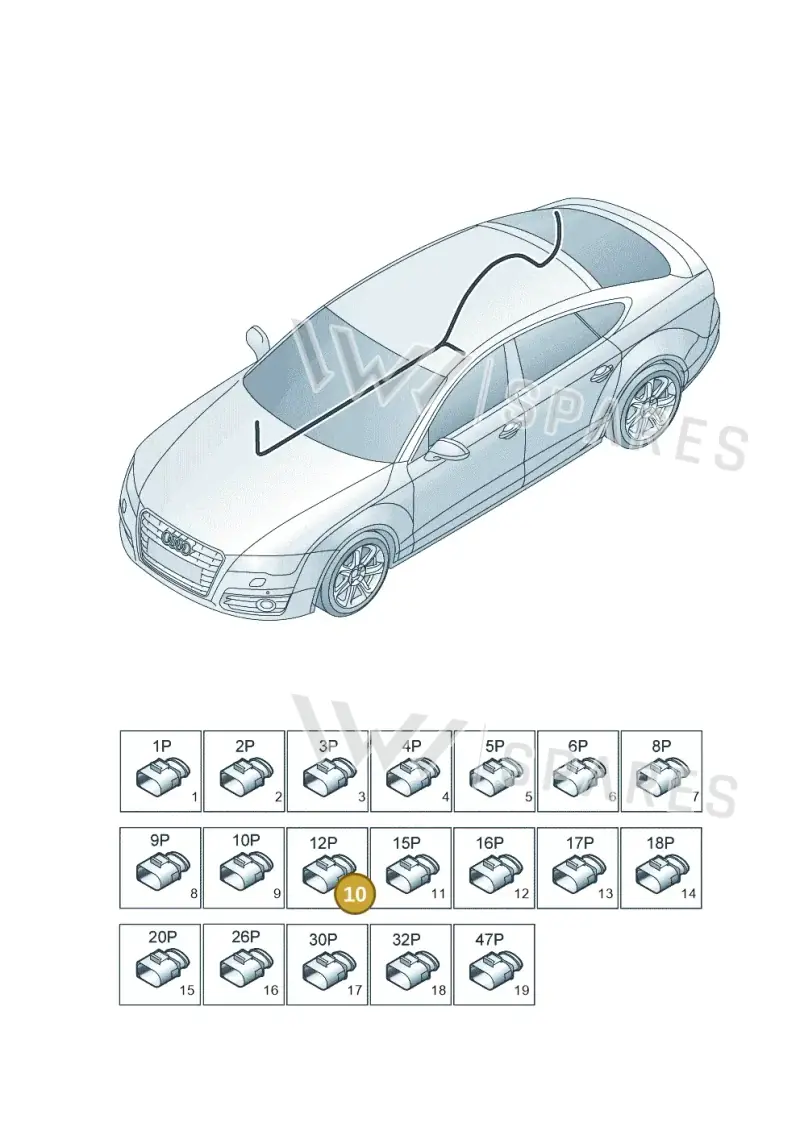 4E0973812A — Audi A7 Sportback (2014-2018) diagram 788971850, position 10