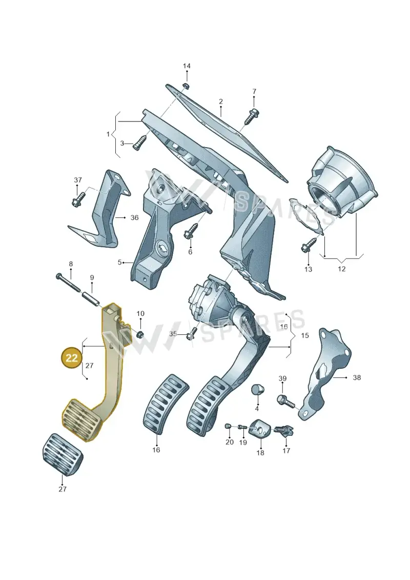 4E2723140A — Audi A8/S8/qu. lang    08> (2007-) diagram 258721250, position 22