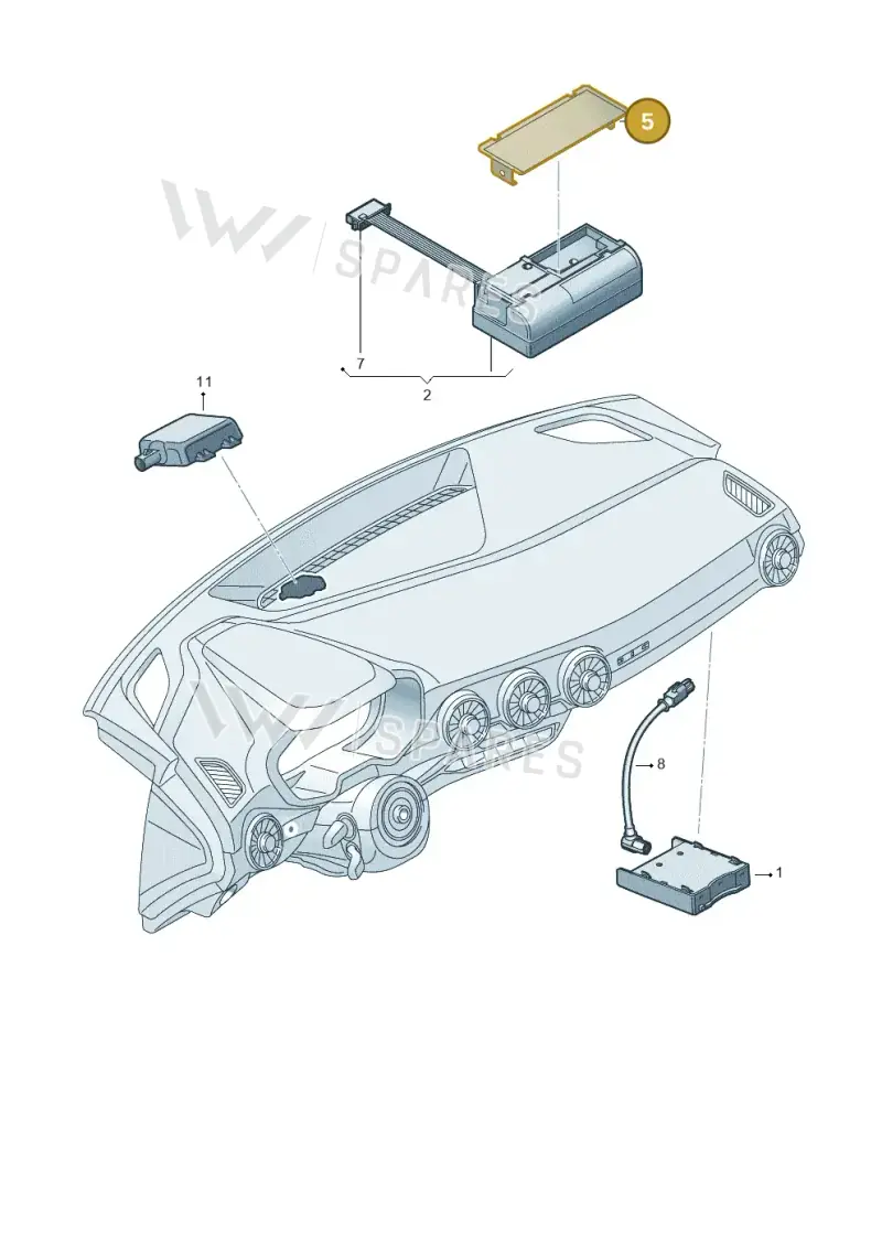 4F0035720B — Audi TTRS Coupe (2016-2023) diagram 850035570, position 5