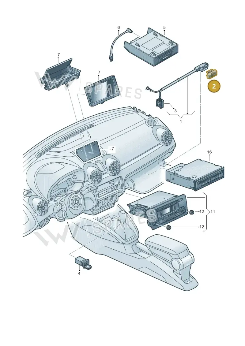 4F0035909 — Audi A1 Sportback (2010-2015) diagram 708035380, position 2