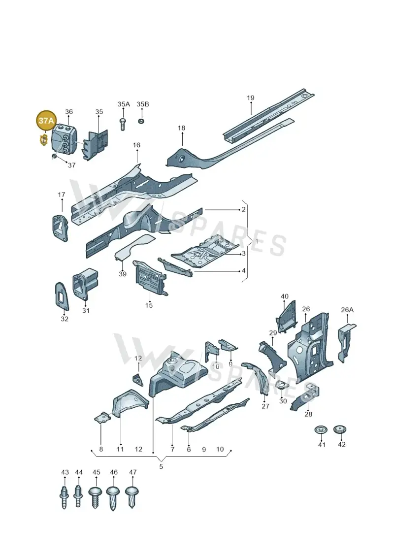 4F0121093B — Audi A5 Cabrio 2.0 (2011-2017) diagram 620803000, position 37A