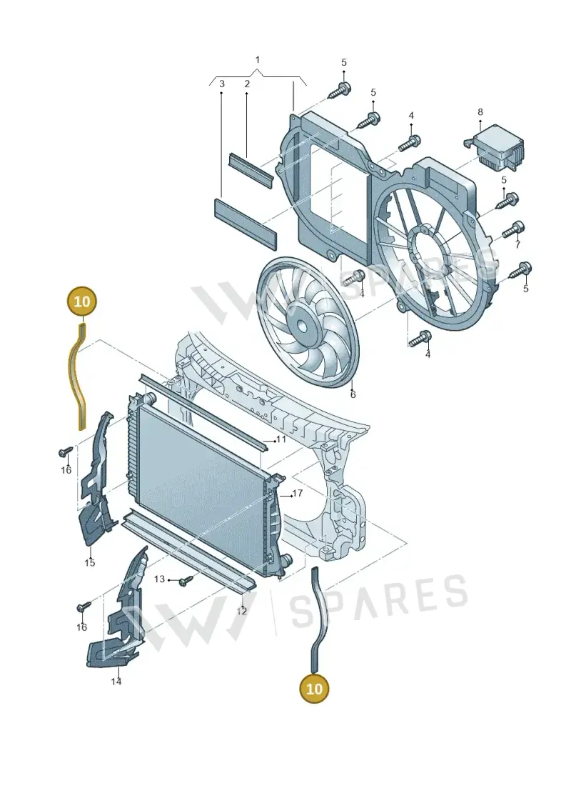 4F0121221 — Audi A6 2.7 TDI (2008-2011) diagram 448121910, position 10