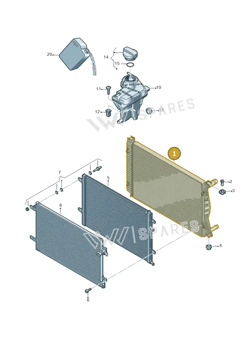 4F0121251Q — Audi A6 2.7 TDI (2008-2011) diagram 648121710, position 1