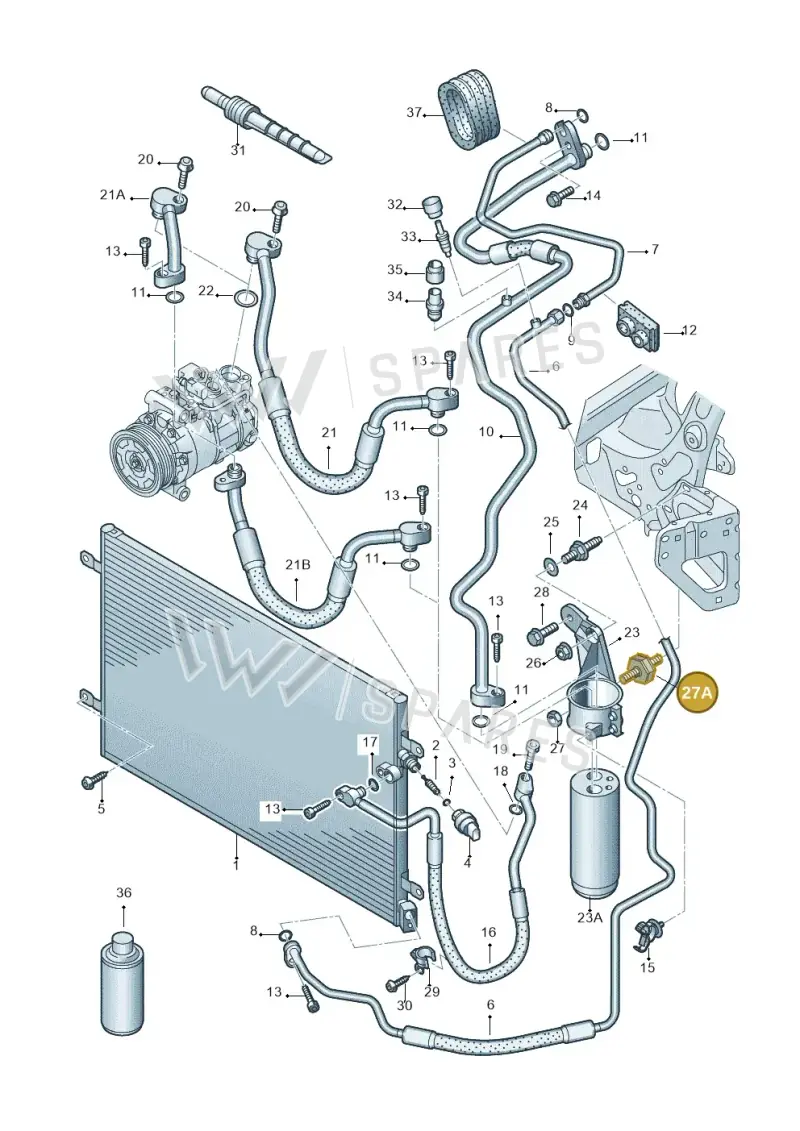 4F0121268 — Audi A6 2.7 TDI (2008-2011) diagram 448260400, position 27A