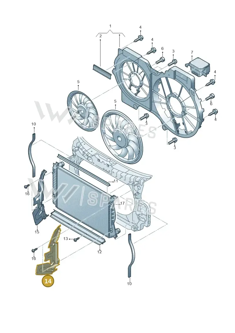 4F0121283AT — Audi A6 2.7 TDI (2008-2011) diagram 448121920, position 14