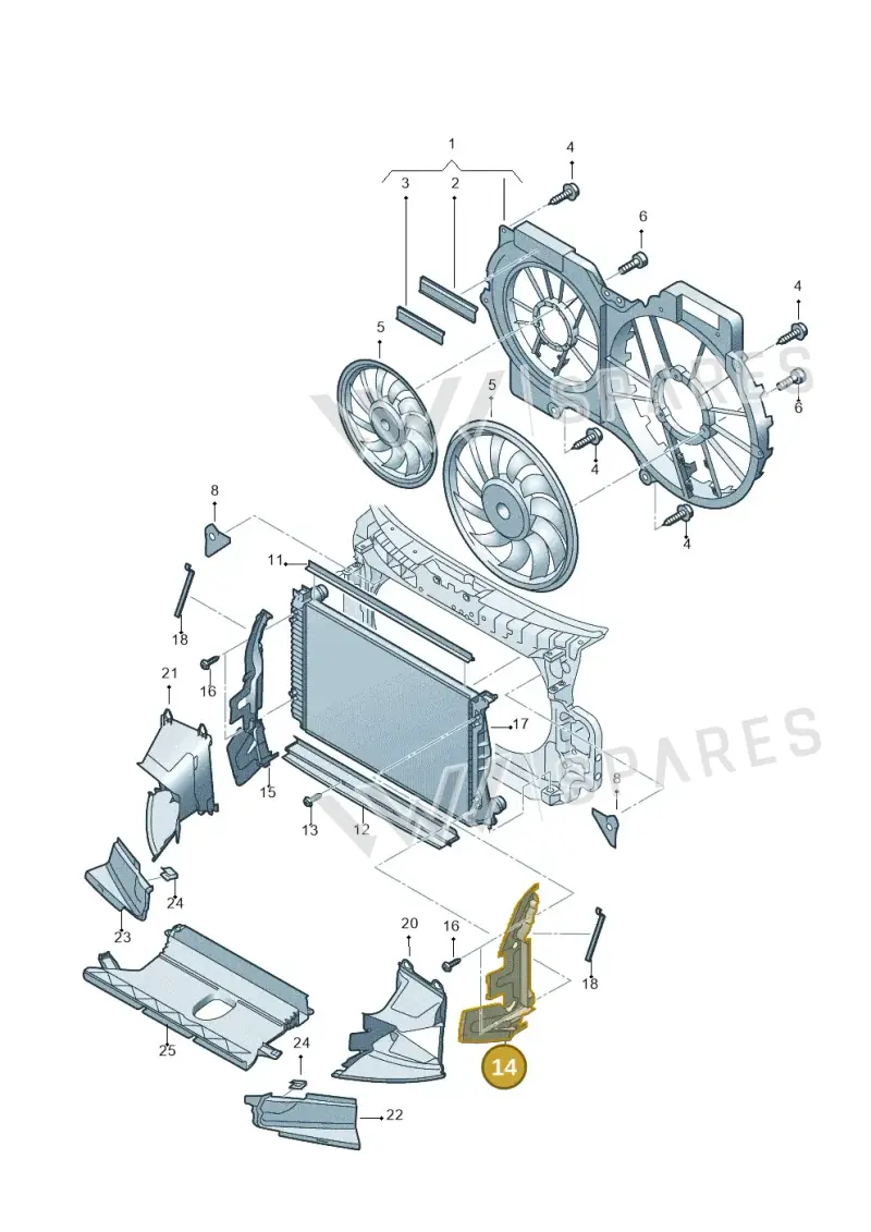 4F0121283T — Audi A6 2.7 TDI (2008-2011) diagram 448121960, position 14
