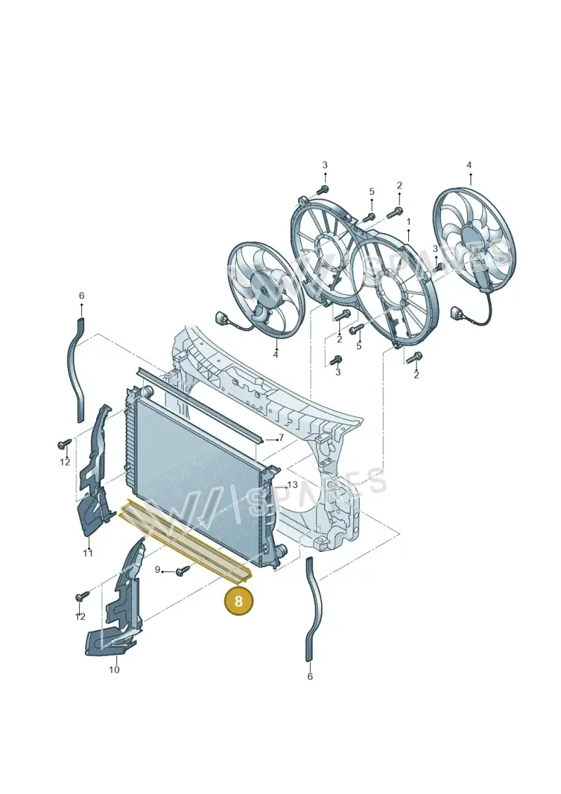 4F0121292G — Audi A6/S6/Avant/qu.   05> (2004-) diagram 448121900, position 8