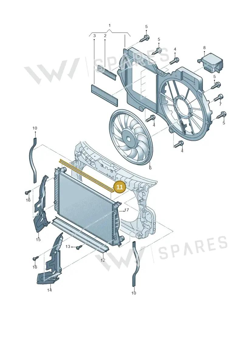 4F0121331 — Audi A6 2.7 TDI (2008-2011) diagram 448121910, position 11