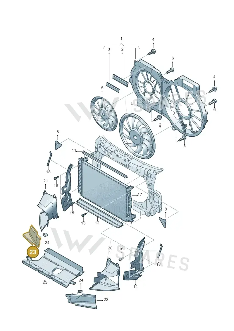 4F0121334B — Audi A6 2.7 TDI (2008-2011) diagram 448121960, position 23