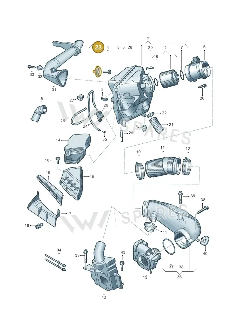 4F0129669 — Audi A6/S6/Avant/qu.   05> (2004-) diagram 448133600, position 23