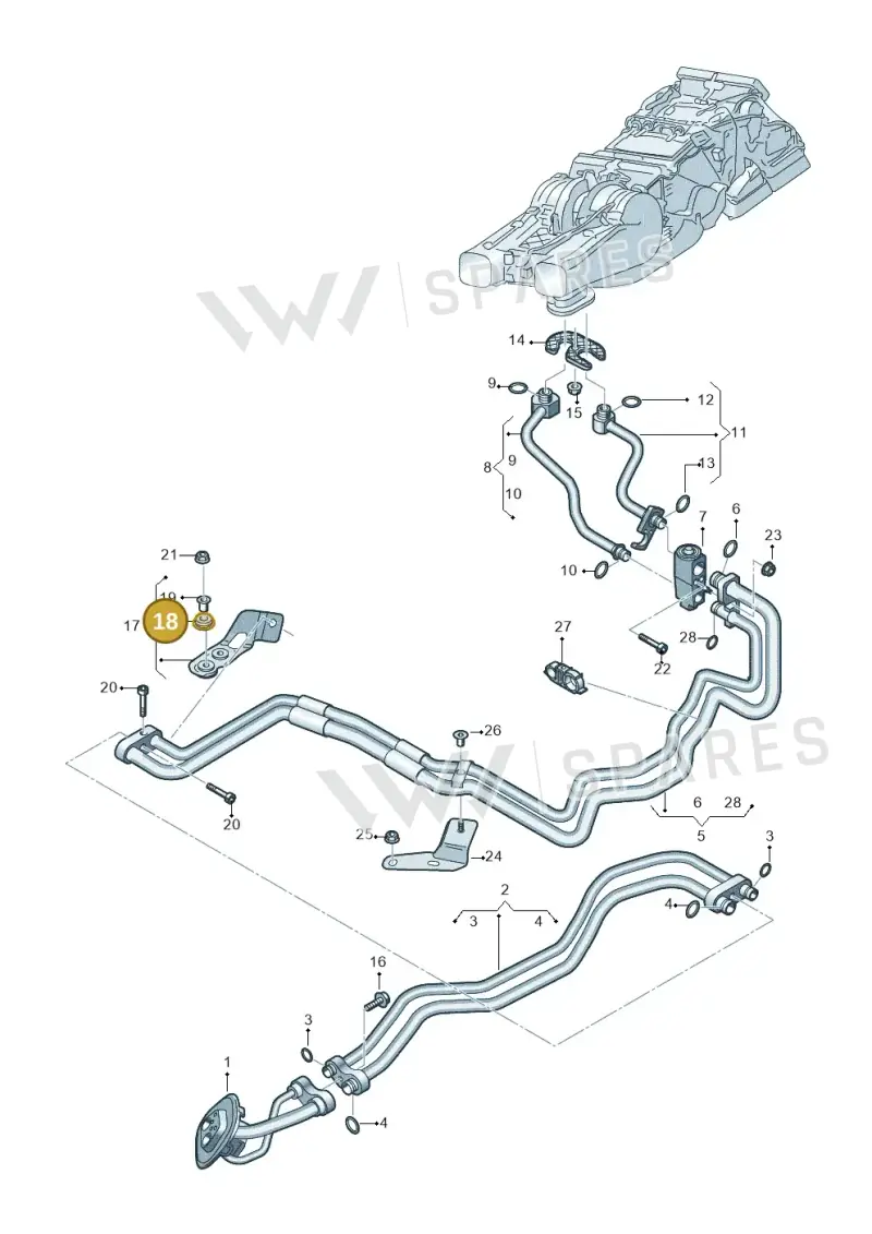 4F0129669 — Audi RS Q8 Quattro (2019-) diagram 859260900, position 18