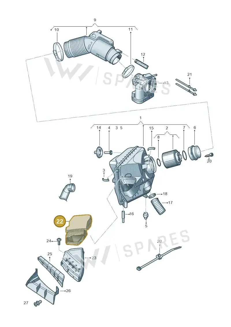 4F0129739B — Audi A6 2.7 TDI (2008-2011) diagram 648133500, position 22