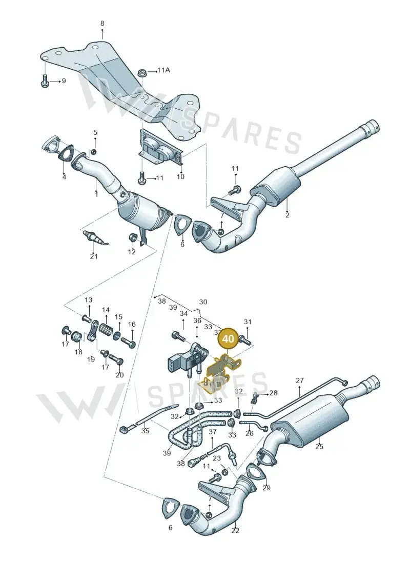 4F0131561H — Audi A6 2.7 TDI (2008-2011) diagram 448253550, position 40