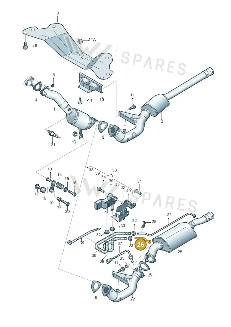 4F0131583 — Audi A6 2.7 TDI (2008-2011) diagram 448253550, position 26