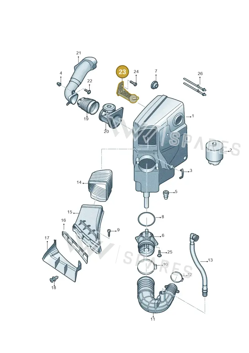 4F0133426A — Audi A6 2.7 TDI (2008-2011) diagram 448129100, position 23