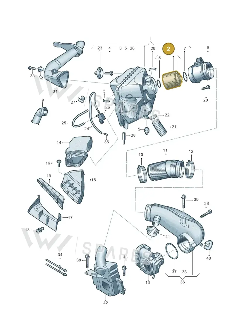 4F0133843 — Audi A6/S6/Avant/qu.   05> (2004-) diagram 448133600, position 2