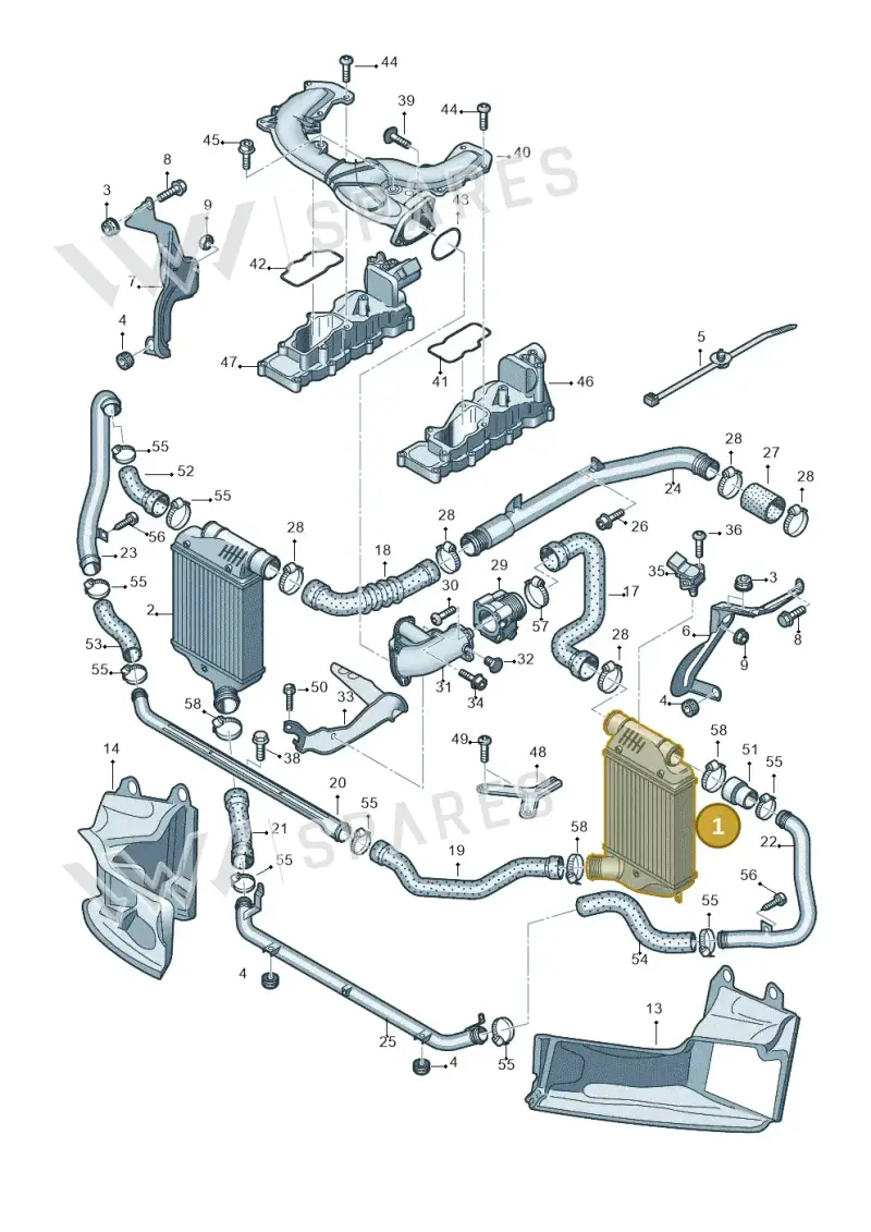 4F0145805AF — Audi A6 2.7 TDI (2008-2011) diagram 448145450, position 1