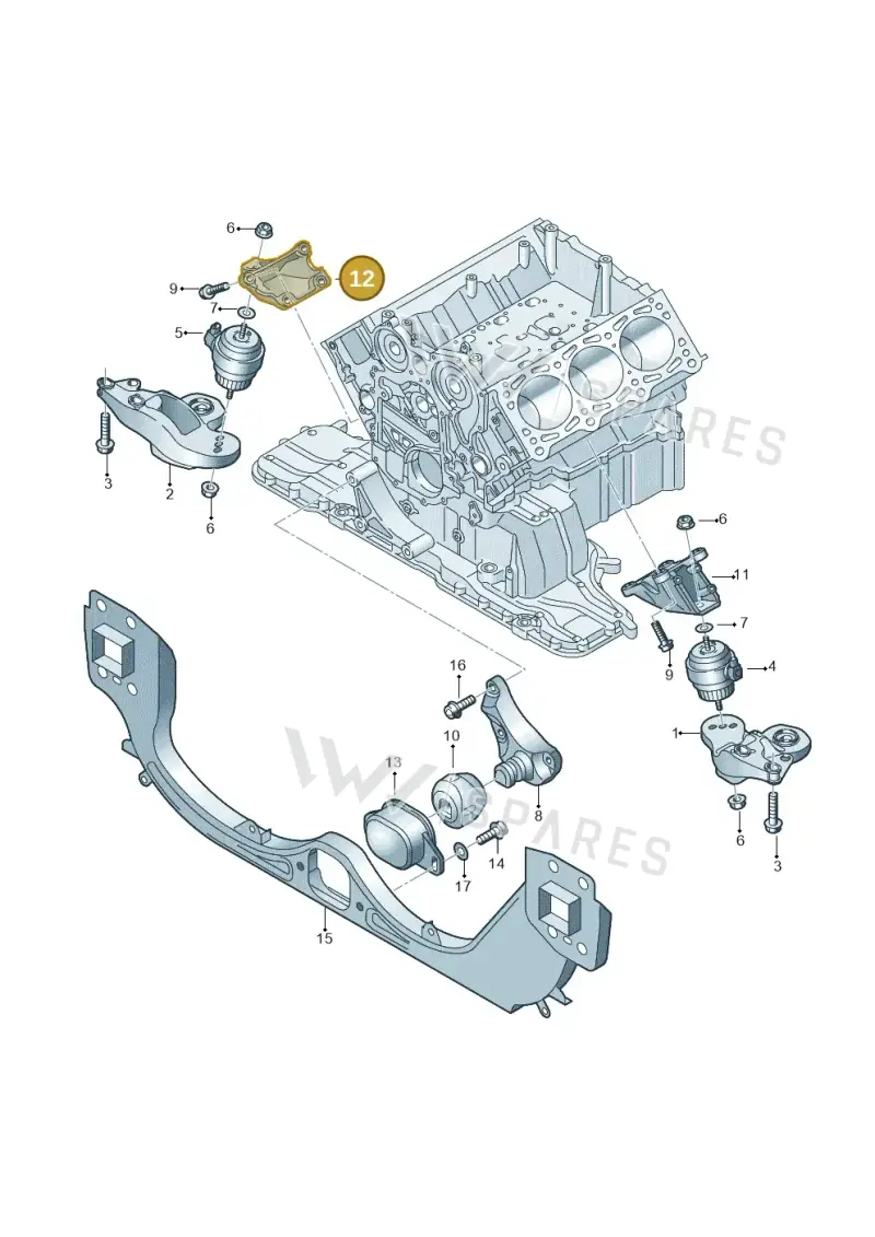 4F0199308AB — Audi A6 2.7 TDI (2008-2011) diagram 448199100, position 12