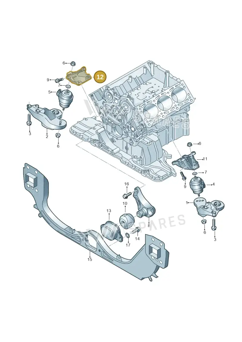 4F0199308AF — Audi A6 2.7 TDI (2008-2011) diagram 448199100, position 12