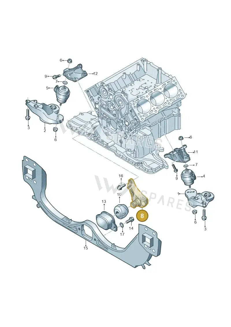 4F0199343M — Audi A6 2.7 TDI (2008-2011) diagram 448199100, position 8